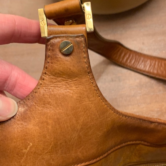 Authentic Tory Burch Bombe Tote Handbag Shoulder Bag Purse Caramel Camel Tan - Picture 13 of 13